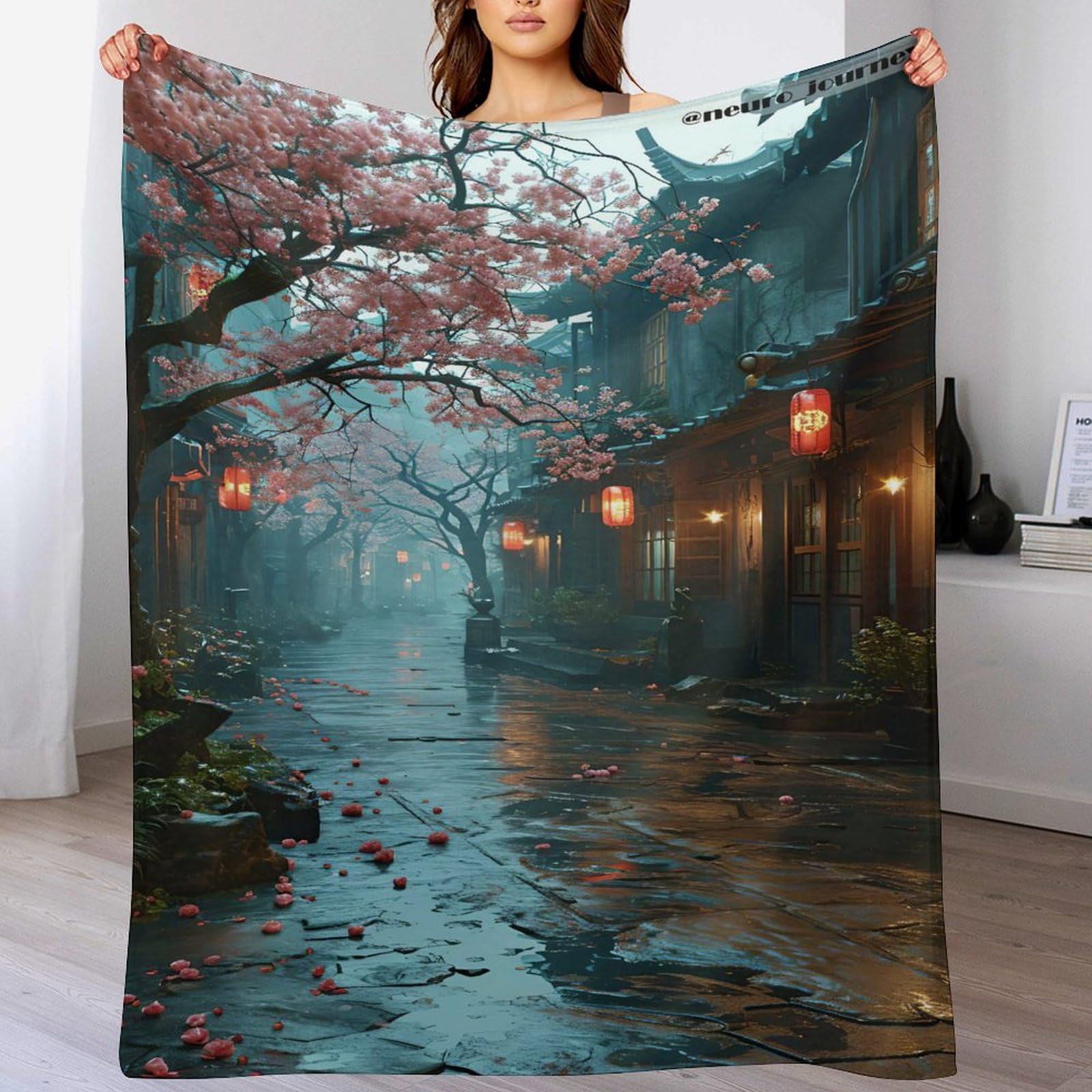 Couverture style japonais flannel douce pour retrouver un sommeil serein
