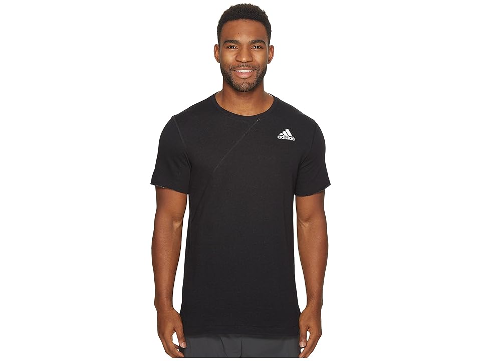 

adidas Cross Up Tee (Black/Black) Men's Short Sleeve Pullover