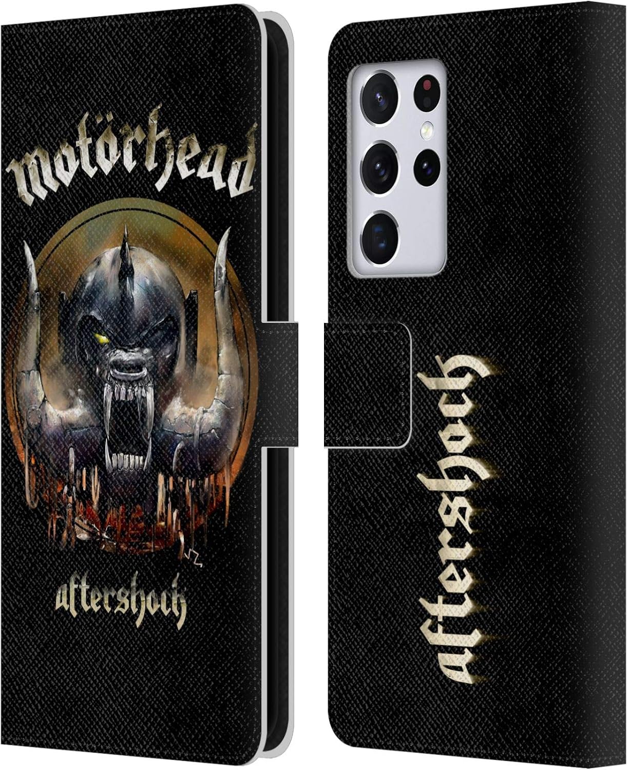 Head Case Designs Officially Licensed Motorhead Born to Lose Love to Win Graphics Leather Wallet Case Compatible with Samsung Galaxy S21 Ultra 5G