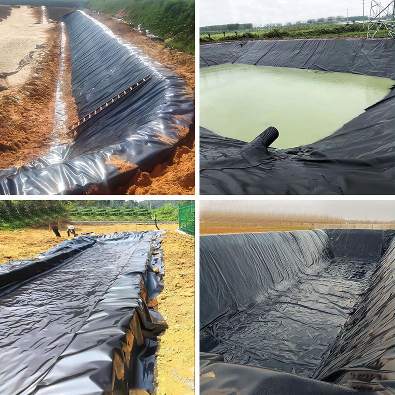 Wyściółka stawu HDPE | Wiele rozmiarów dla stawów i wodospadów: Wyściółka stawu HDPE(1.5x8 m)