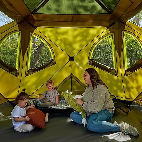 Miniatura 5 de TIMBER RIDGE Tienda de campaña para 4 personas con 8 ventanas, fácil de instalar en 60 segundos, resistente a la intemperie, con mosca de lluvia