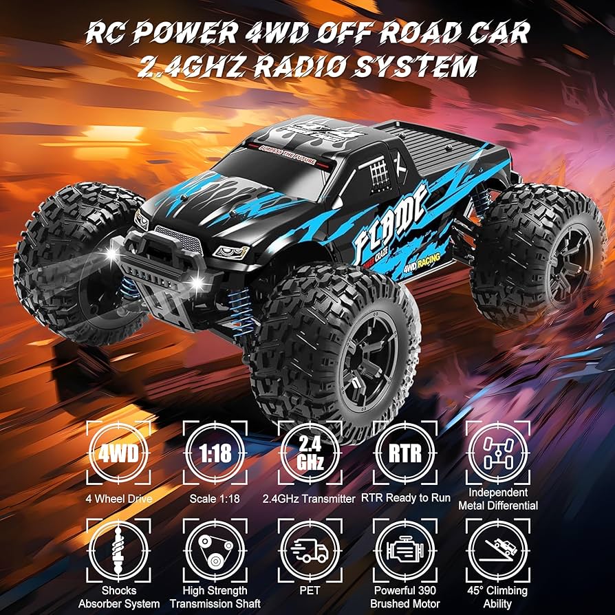 4WD ラジコンカー speed and shock Amazon.co.jp: ラジコンカー RCカー電動レーシングカー オフ