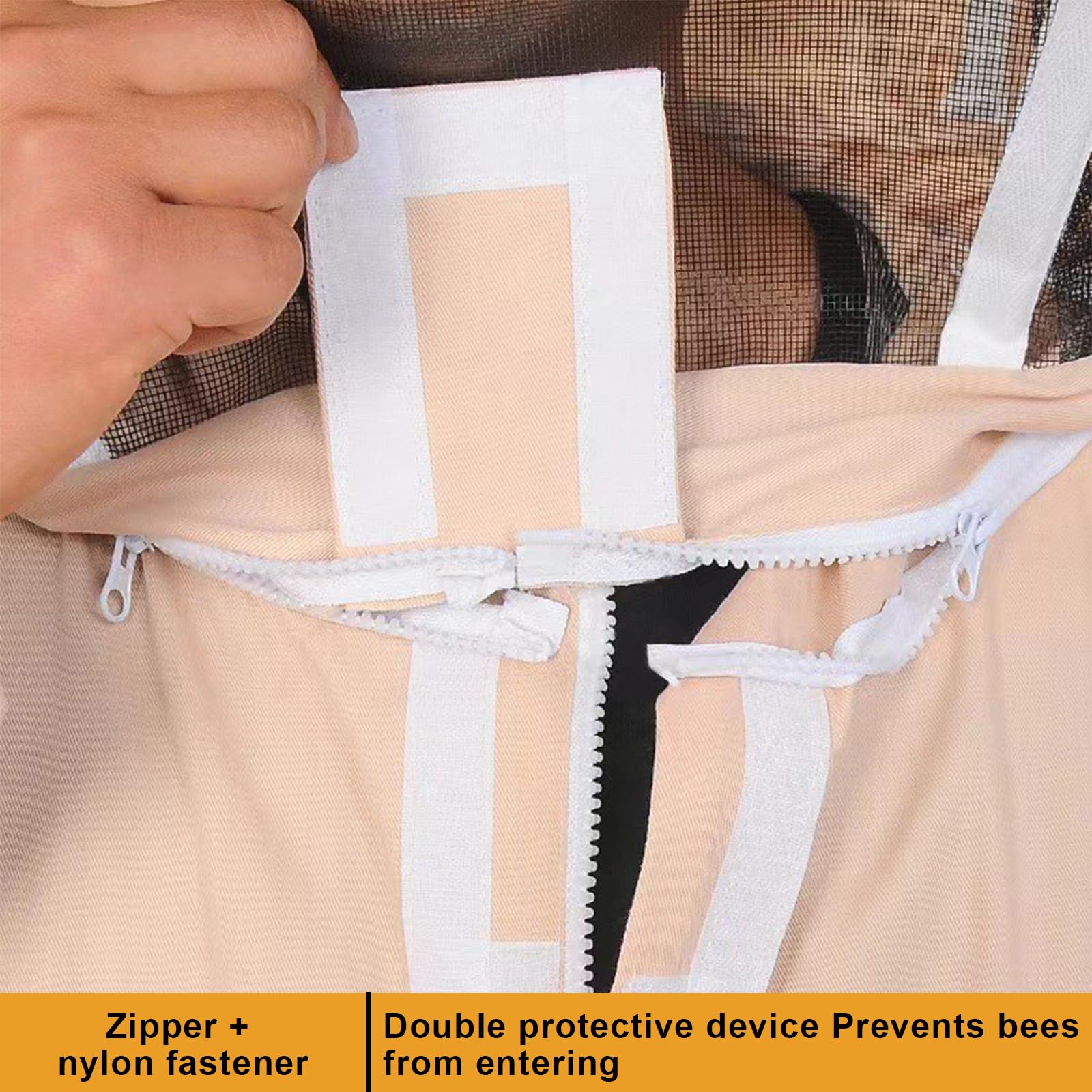 Tuta protettiva per apicoltori con guanti, tuta anti-punture per apicoltori con maschera, cappuccio, abbigliamento protettivo professionale Adatto per uomini e donne, Tuta protettiva per