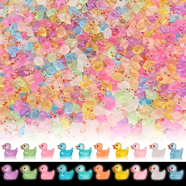 200 Mini Patos de Resina para Manualidades y Decoración - Figuritas Barro