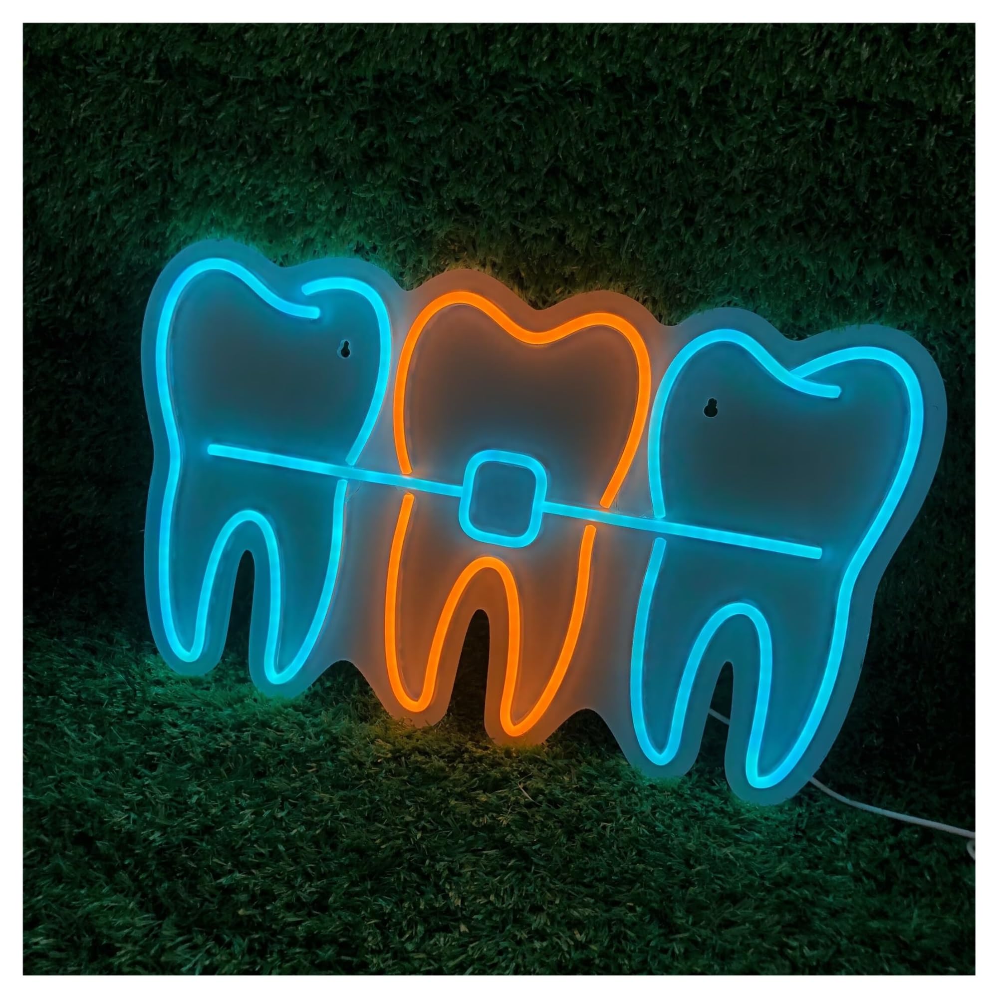 Insegna al Neon Insegna Al Neon Per Allineatori Dentali Per Clinica Dentistica, Decorazione Da Parete Per Ufficio Dentistico, Luce Illuminata 50cm