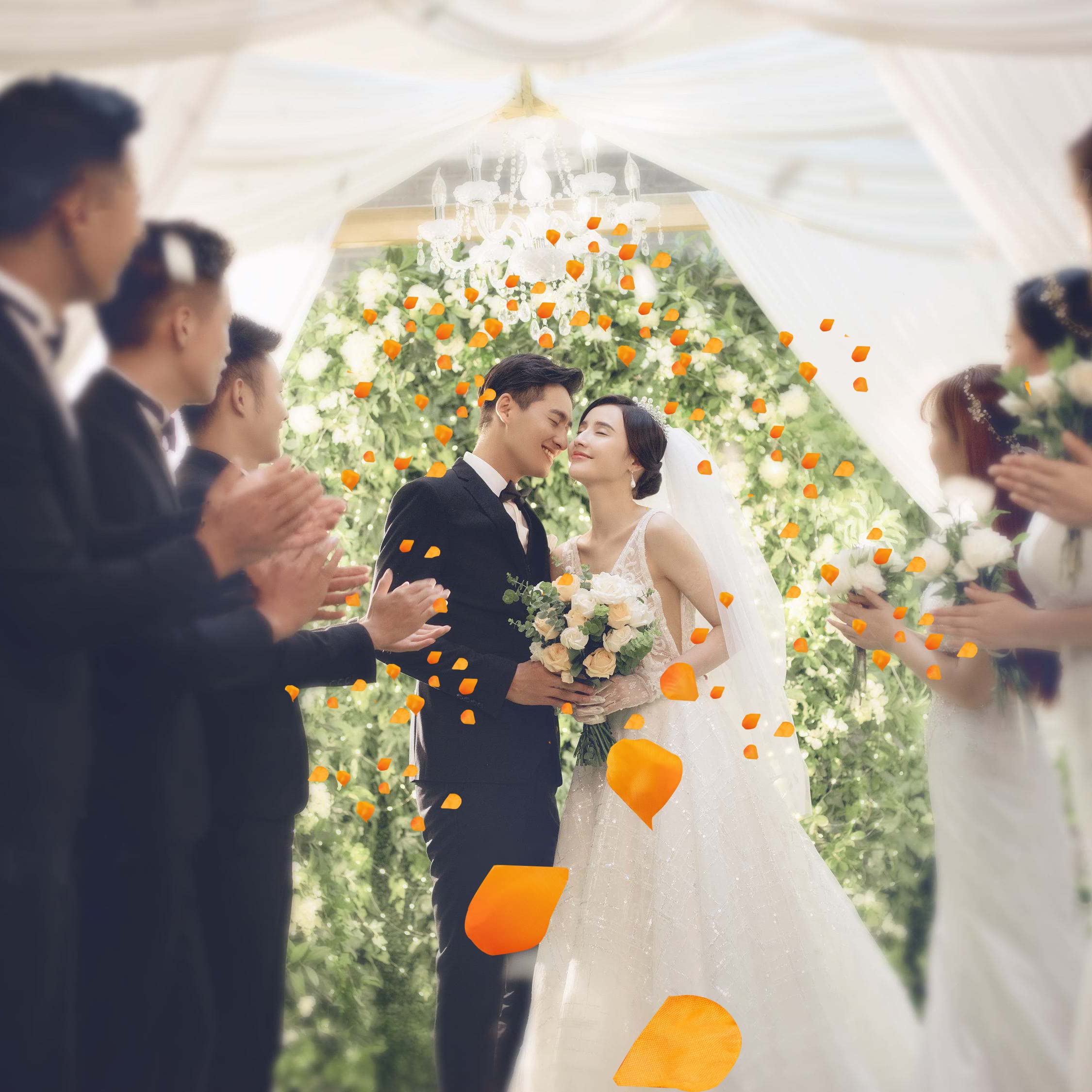 Amazon.co.jp: Exgox 花びら 造花 小さい フラワーシャワー 飾り