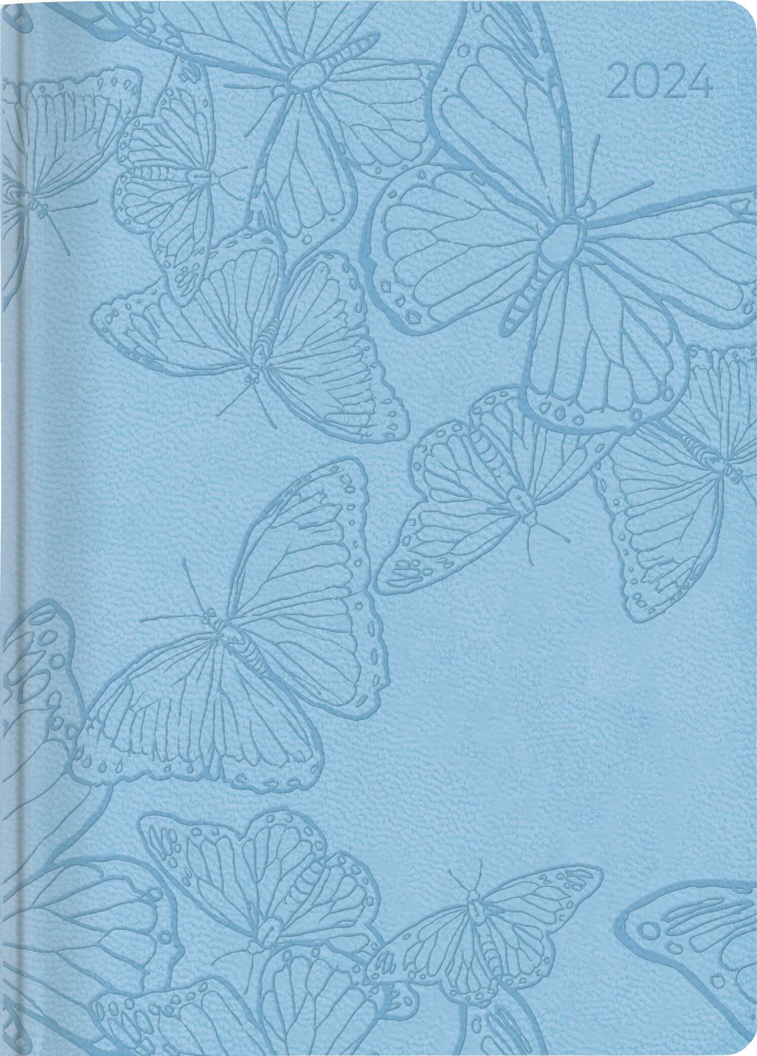 Ladytimer Deluxe Sky 2024 Pocket Calendar A6 (10.7 x 15.2 cm) Tucson Cover with Embossed Motif Weekly 128 Pages Alpha Edition
