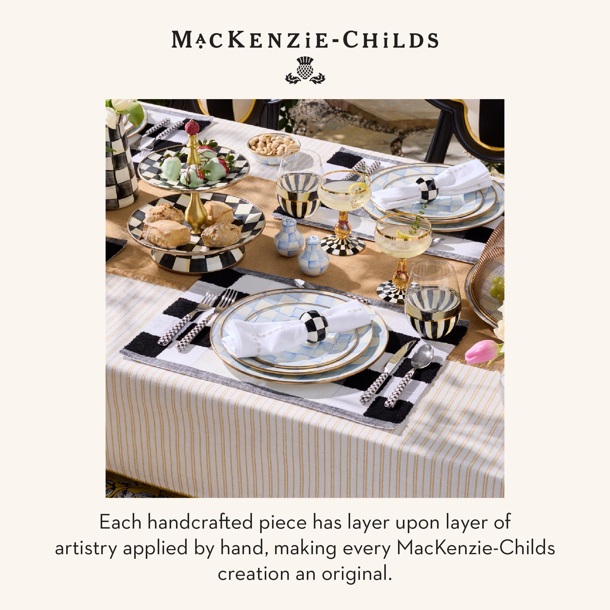 Amazon.com | MACKENZIE-CHILDS 2-Piece Bistro Cake Serving Set