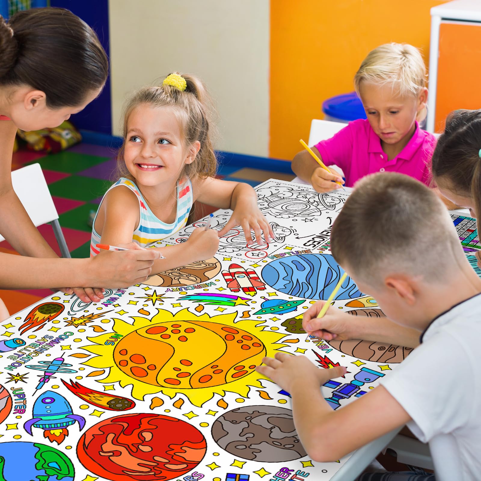 Snapklik.com : Gatherfun Giant Coloring Poster For Classroom Wall ...