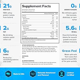 LEGION Whey+ Protein Whey Isolate from Grass Fed Cows - Whey Protein Isolate Powder Low Calorie, Non-GMO, Sugar Free, Lactose and Gluten Free, All Natural Protein Powder for Men & Women, 30 Servings