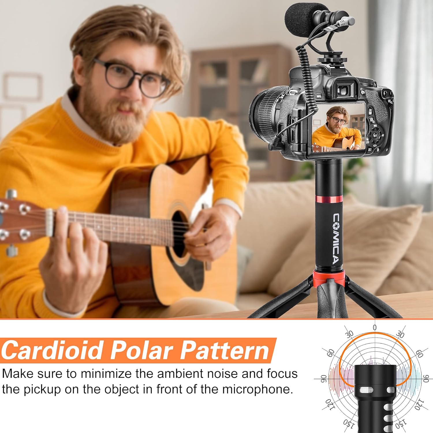 Smartphone Video Kit, Comica CVM-VM10-K1 Smartphone Microphone with Grip Handle, Camera Microphone for iPhone Samsung Huawei LG Google- Mic for YouTube, Tiktok, Vlogging Equipment