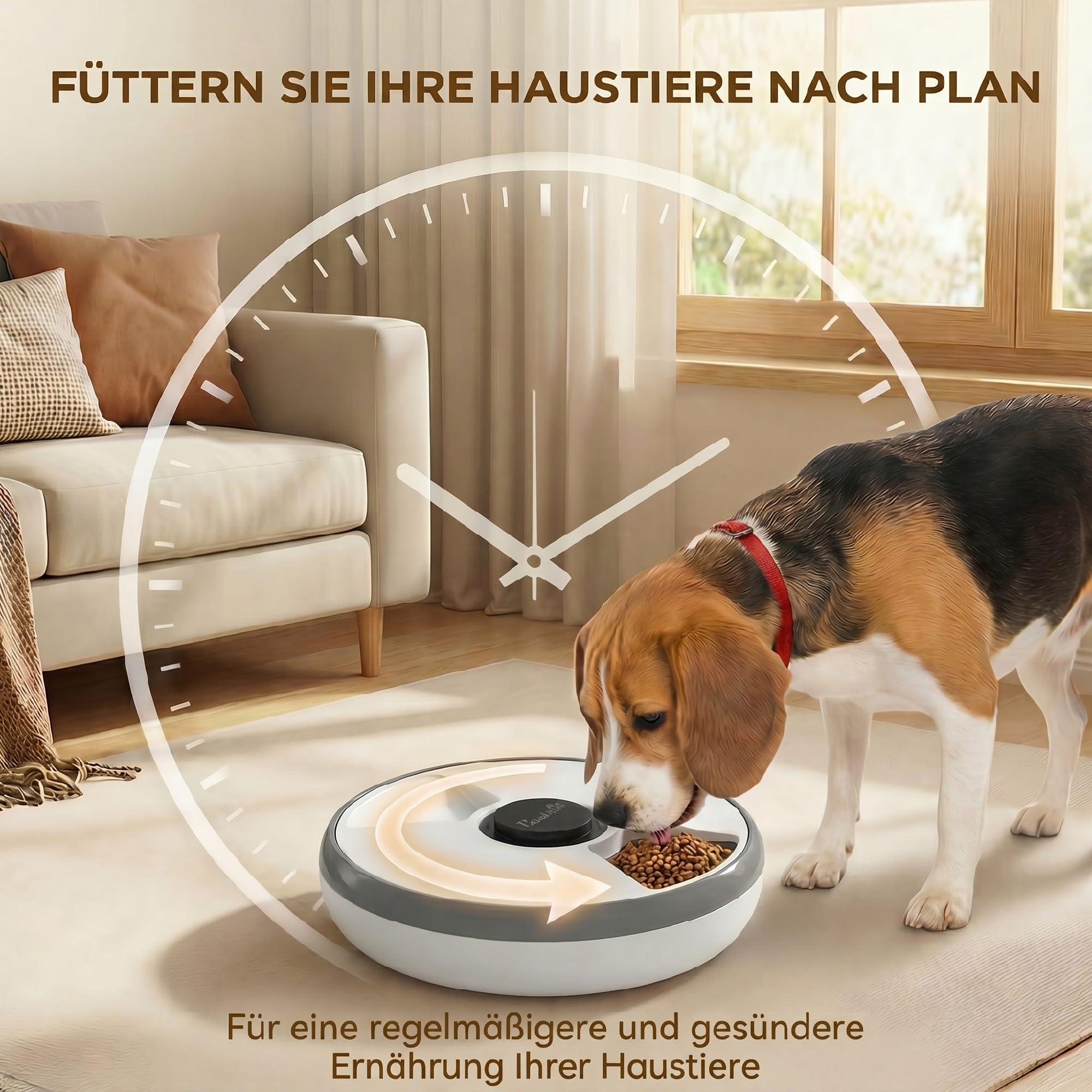 PawHut Futterautomat Kabellos Programmierbarer Timer für Katzen und Hunde