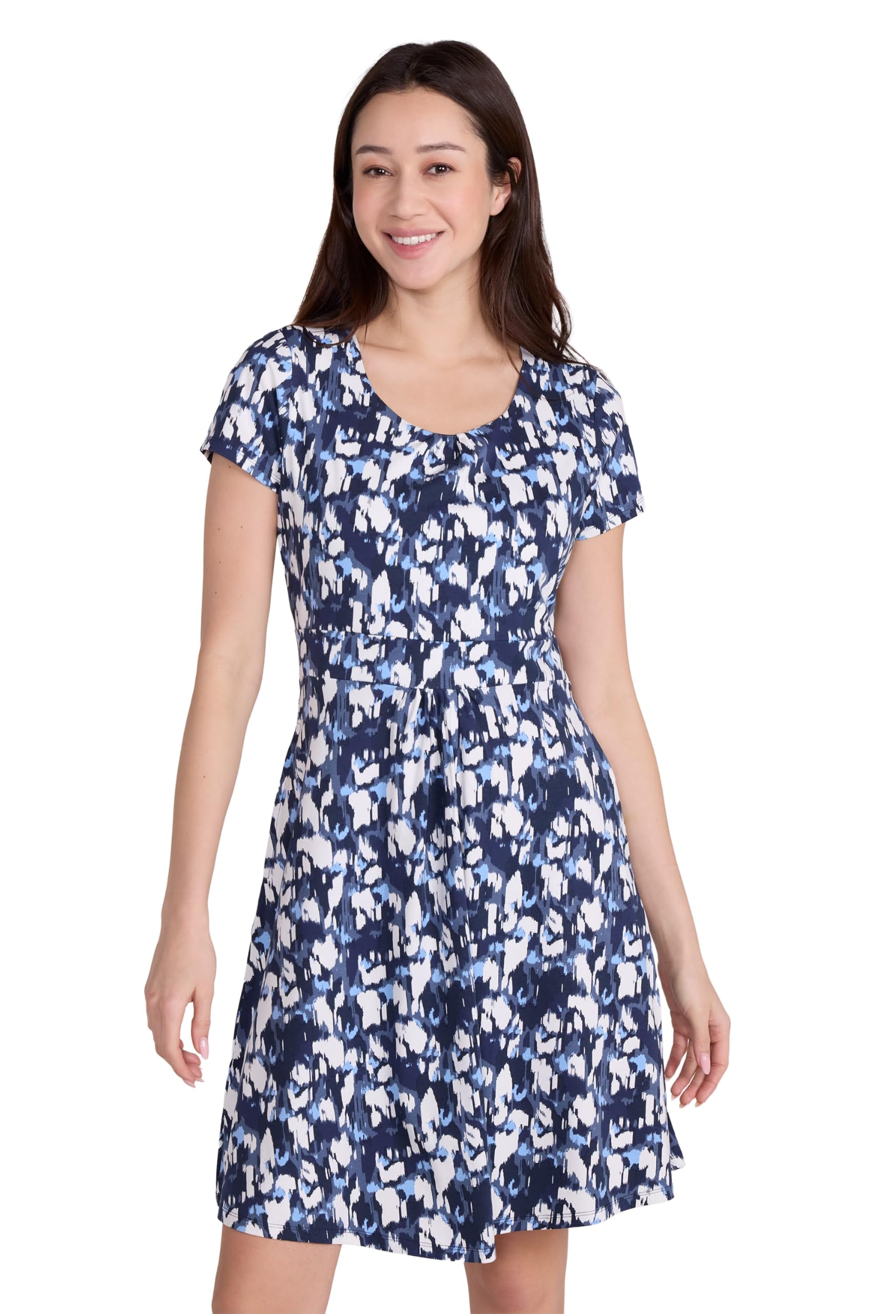 Mountain Warehouse Women's Indigo Orchid Patterned Uv Dress - Upf40 Beach Dress, Lightweight Dress, Pockets, Durable Day Dress - For Spring Summer, Travelling, Poolside 10