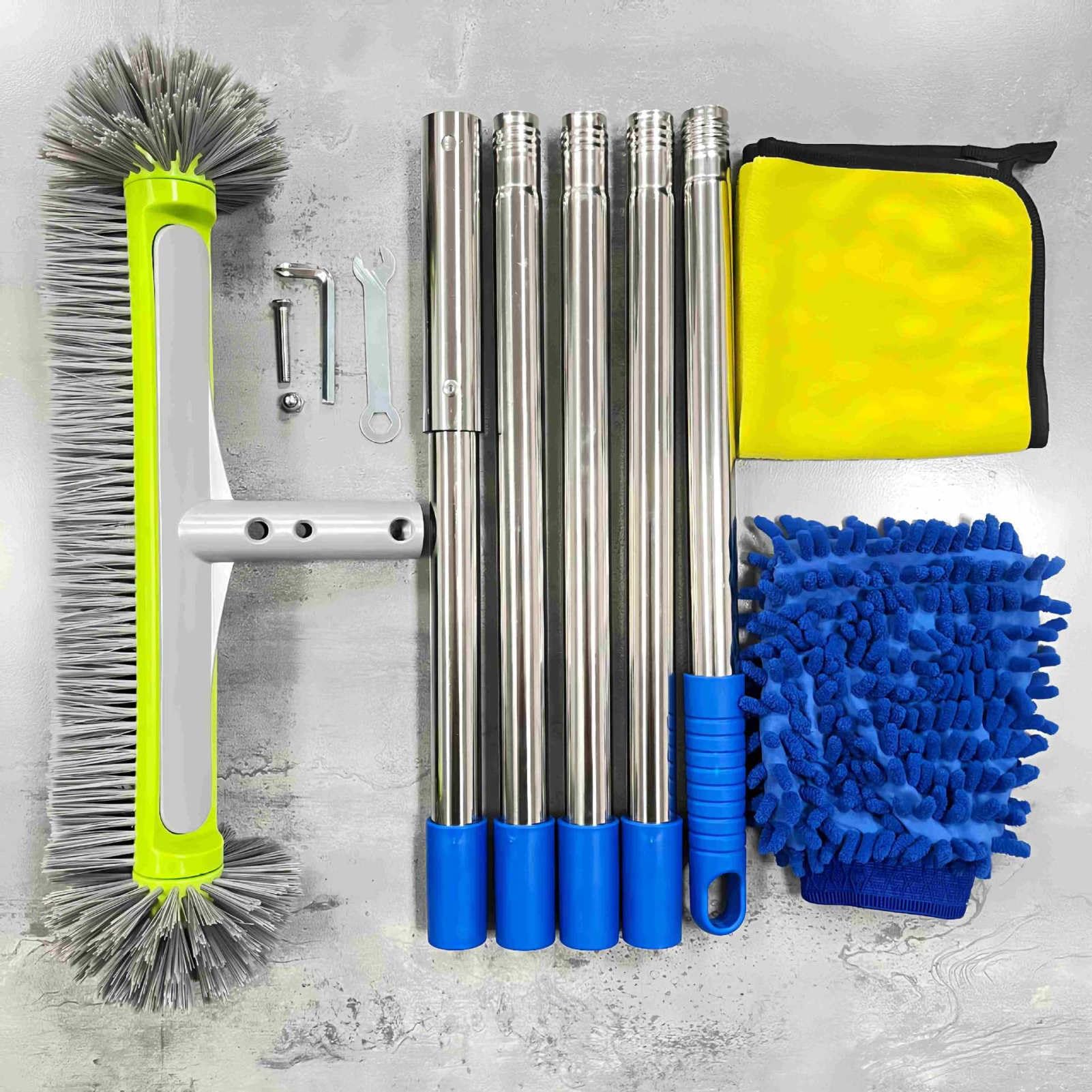 Brosse Balai pour Piscine avec Nettoyeur à Manche Amovible