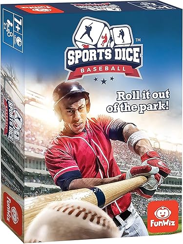 FoxMind Games: Dados deportivos, béisbol, sácalo del parque, fácil de aprender, divertido de jugar, jugar con hasta 4 jugadores, para edades de 7