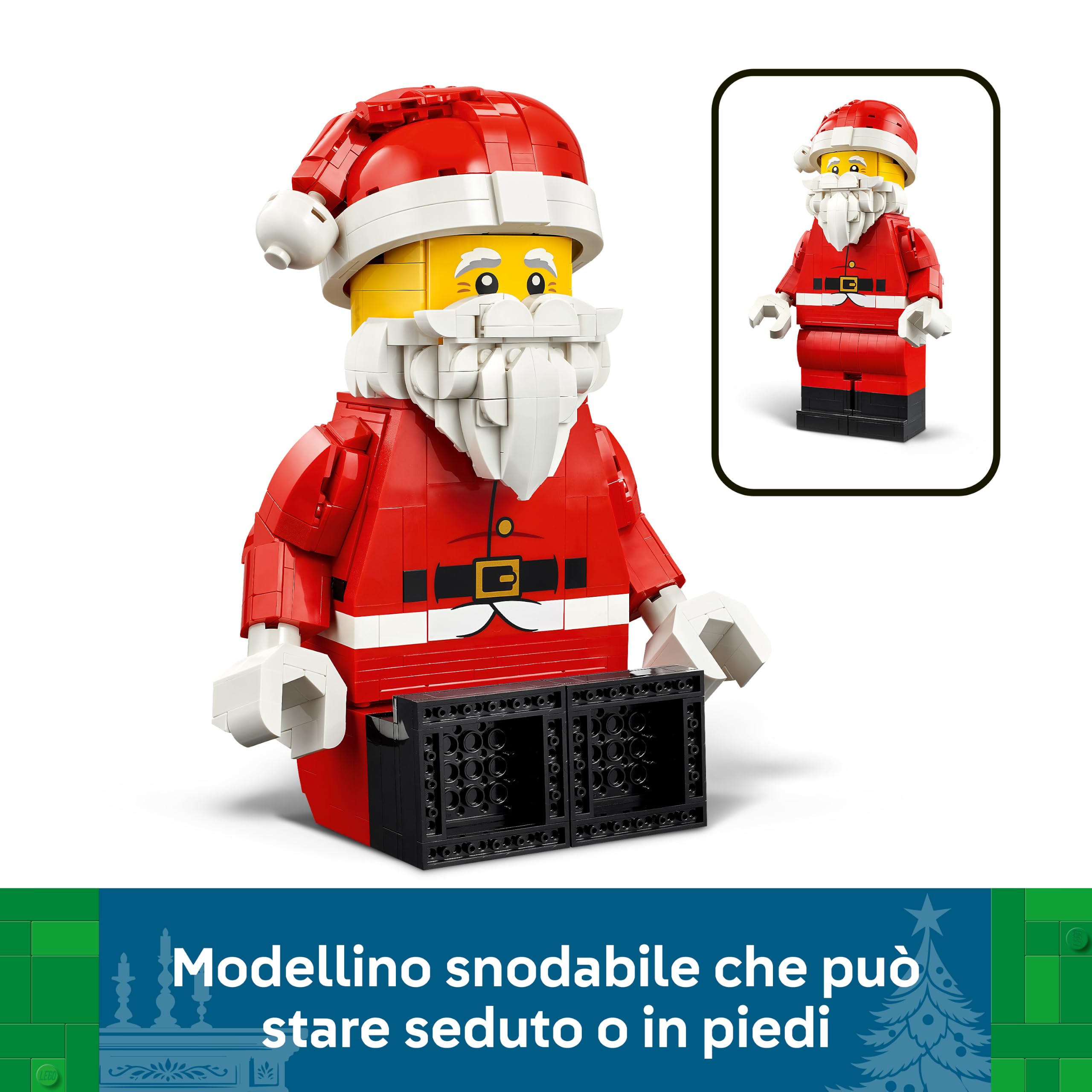 LEGO Grande Minifigure di Babbo Natale - Kit Natalizio di Arti e Mestieri con Figura di Babbo Natale - Decorazione per la Casa Festiva - Idea Regalo per Bambini e Bambine da 10 Anni in su - 40820