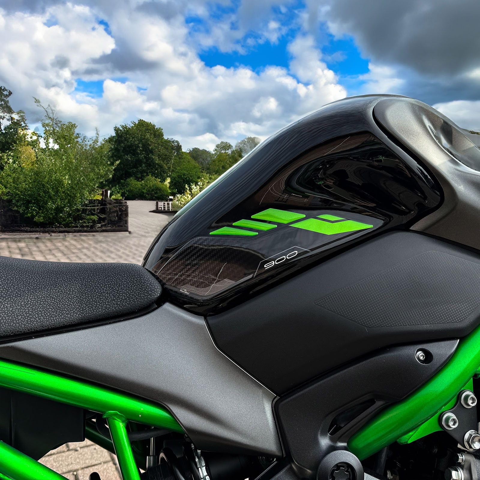 Adesivi 3D compatibili con Kawasaki Z900 2021-2022 Protezione Parafango