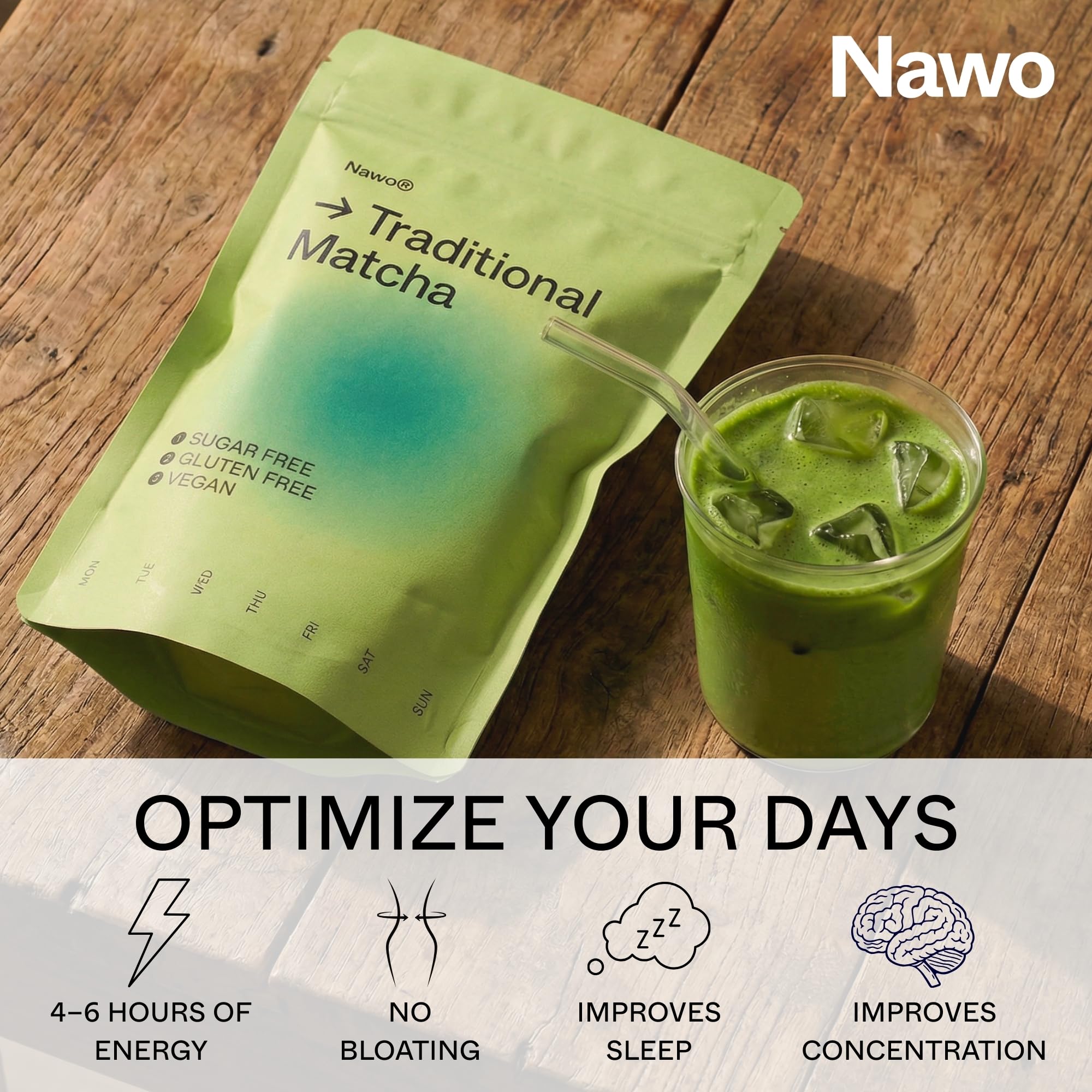 Nawo® Routines Matcha Barista – 250g & 500g & 1kg, Klasa Organiczna Premium, Zielona Herbata Matcha, 100% Naturalna i Ekologiczna, Jakość Profesjonalna (500g)