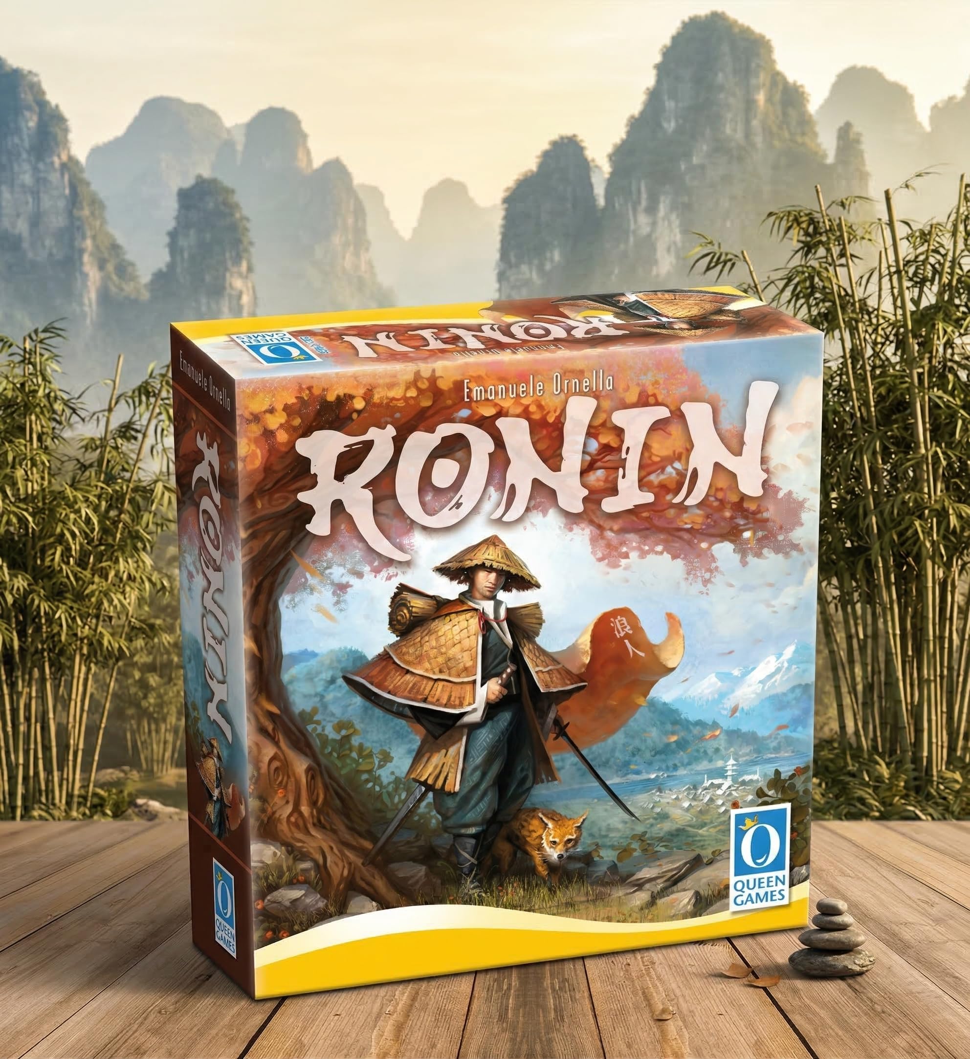 Queen Games - Ronin – taktyczna gra planszowa dla znawców i rodzin – strategiczna kontrola terytorialna w feudalnej Japonii – dla 2-4 graczy, od 10 lat – wysokiej jakości gra towarzyska