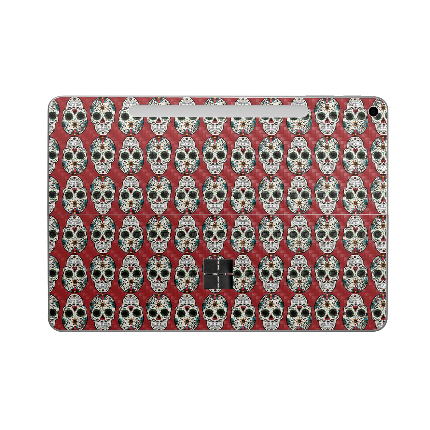 Carbon Fiber Tablet Skin Compatible with Microsoft Surface Pro 12" (2025) - Sugar Skull - Premium 3M Vinyl Protective Wrap Decal Cover - Easy to Apply | Crafted in The USA by MightySkins