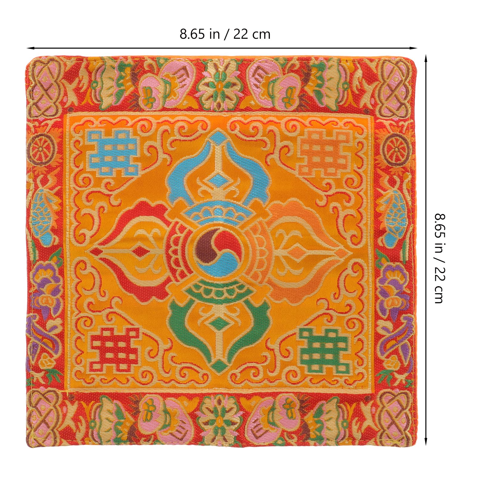 DIYEAH 8.7 Inch Brocade Embroidery Buddhist Altar Cloth Wrapping Cloth for Temple Rituals and Home Decoration - Image 3