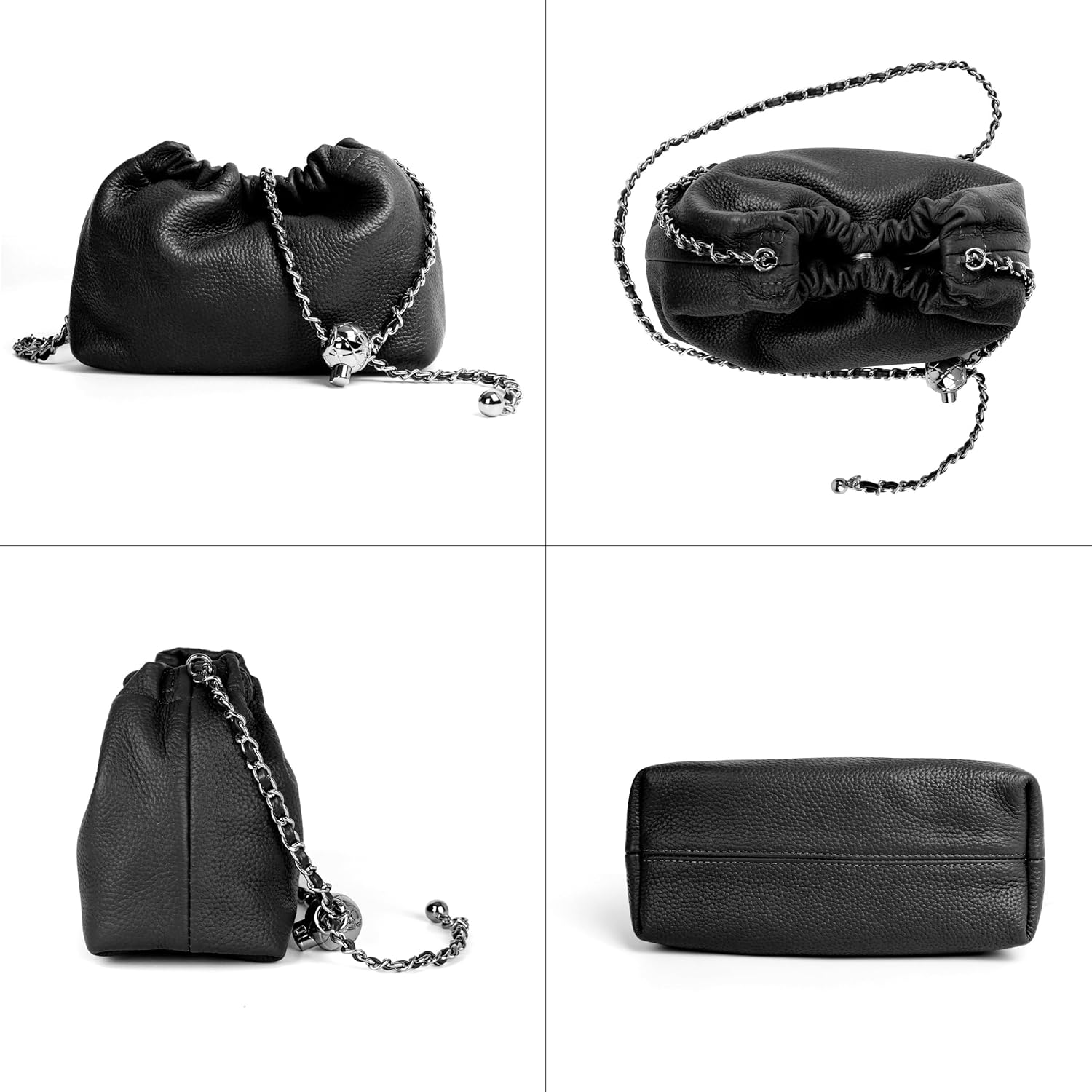 Joryin Trendy Dumpling Women's Crossbody Bag - Evening Clutch Vegan & Genuine Leather Hobo Cloud Purse - Image 4