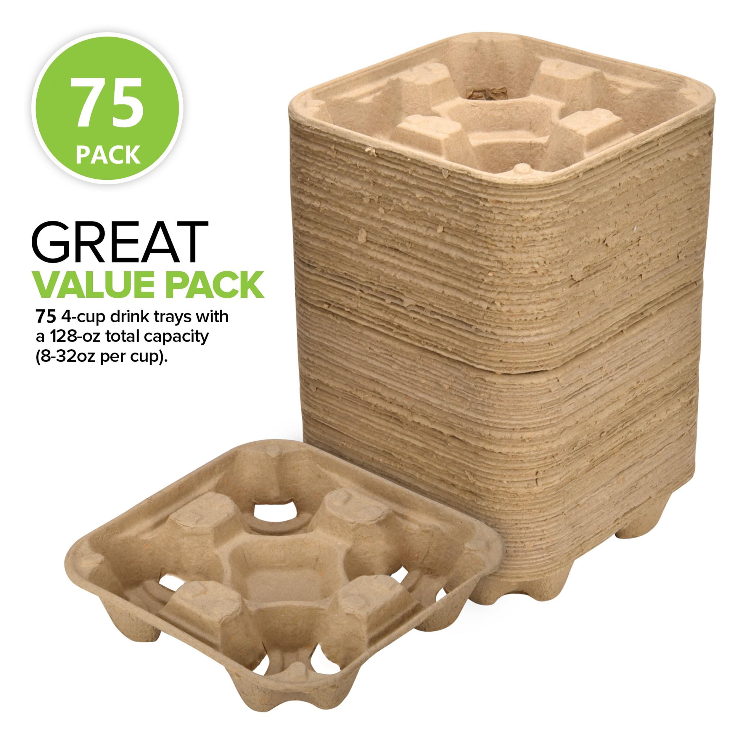 Produktbild von CHGCRAFT 4 Tassen Getränketräger Getränketassenhalter (120er Pack