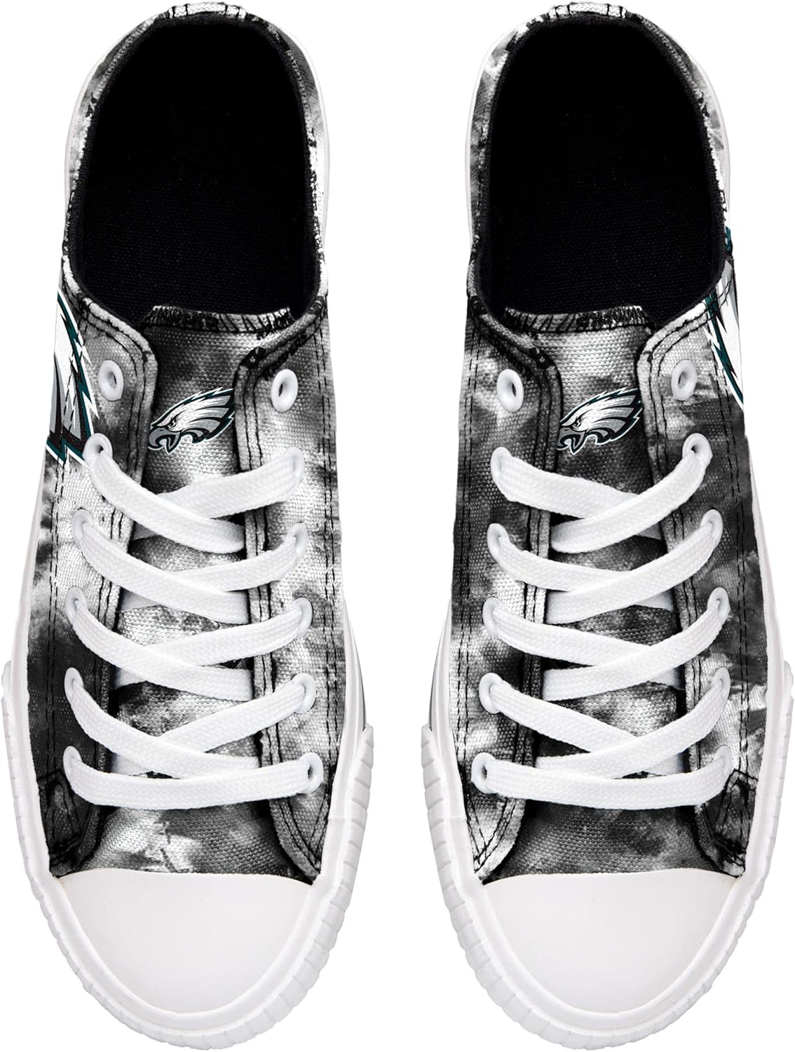 FOCO Philadelphia Eagles NFL Womens Low Top Tie Dye Canvas Shoes - 8 - Image 4