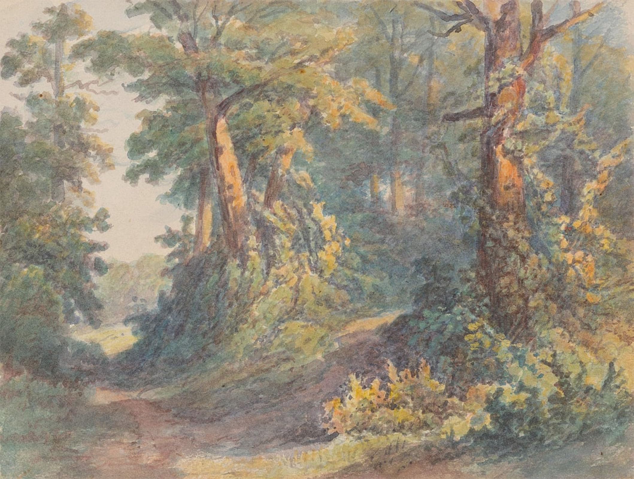 SERENDIPITP Retro Picture Poster Wall Art Pictures Painting Forest Scenery by Friedrich Carl Von Scheidlin Wall Art Canvas Print for Wall Decor 60x90cm