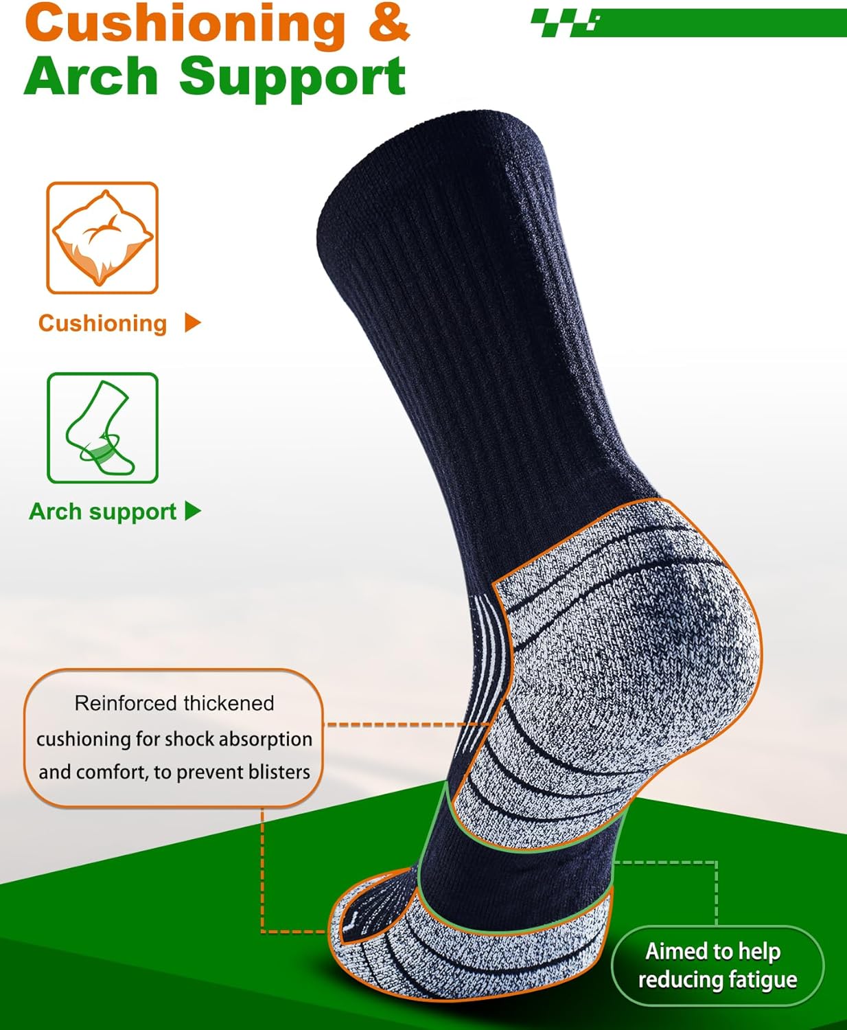 Hiking Socks - Winter Thermal Merino Wool Socks for Men & Women - Thick Crew Socks for Hunting Work - Image 3