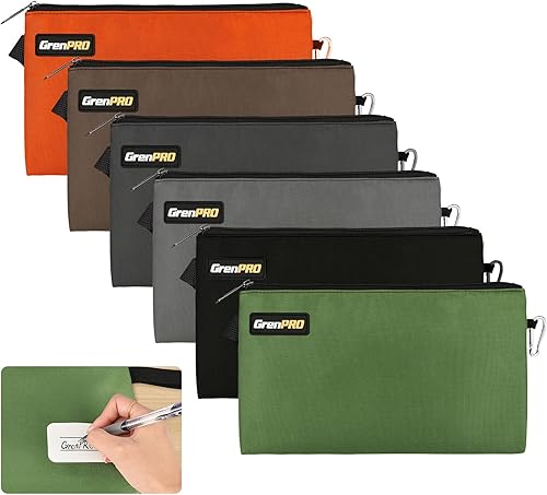 Bolsa de herramientas con cremallera, bolsa de herramientas pequeña de 12 pulgadas, bolsa de almacenamiento multiusos, bolsa de herramientas de