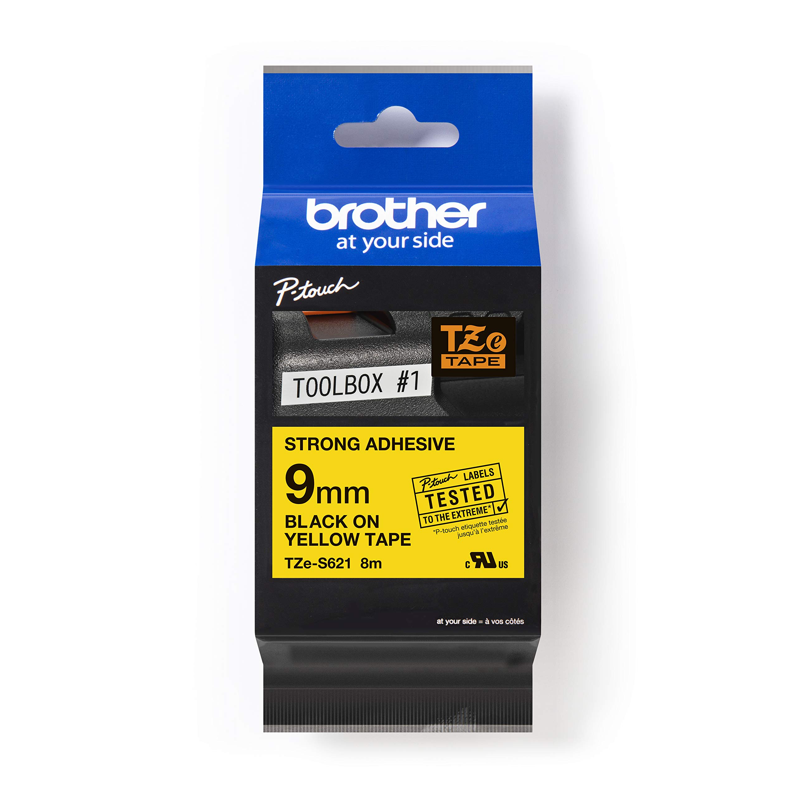 Amazon.com: Brother TZe-S621 Labelling Tape Cassette, Black on