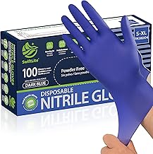 Disposable Nitrile Gloves, Food Safe, Latex-Free Powder-Free, Kitchen Rubber Gloves for Cooking and Cleaning