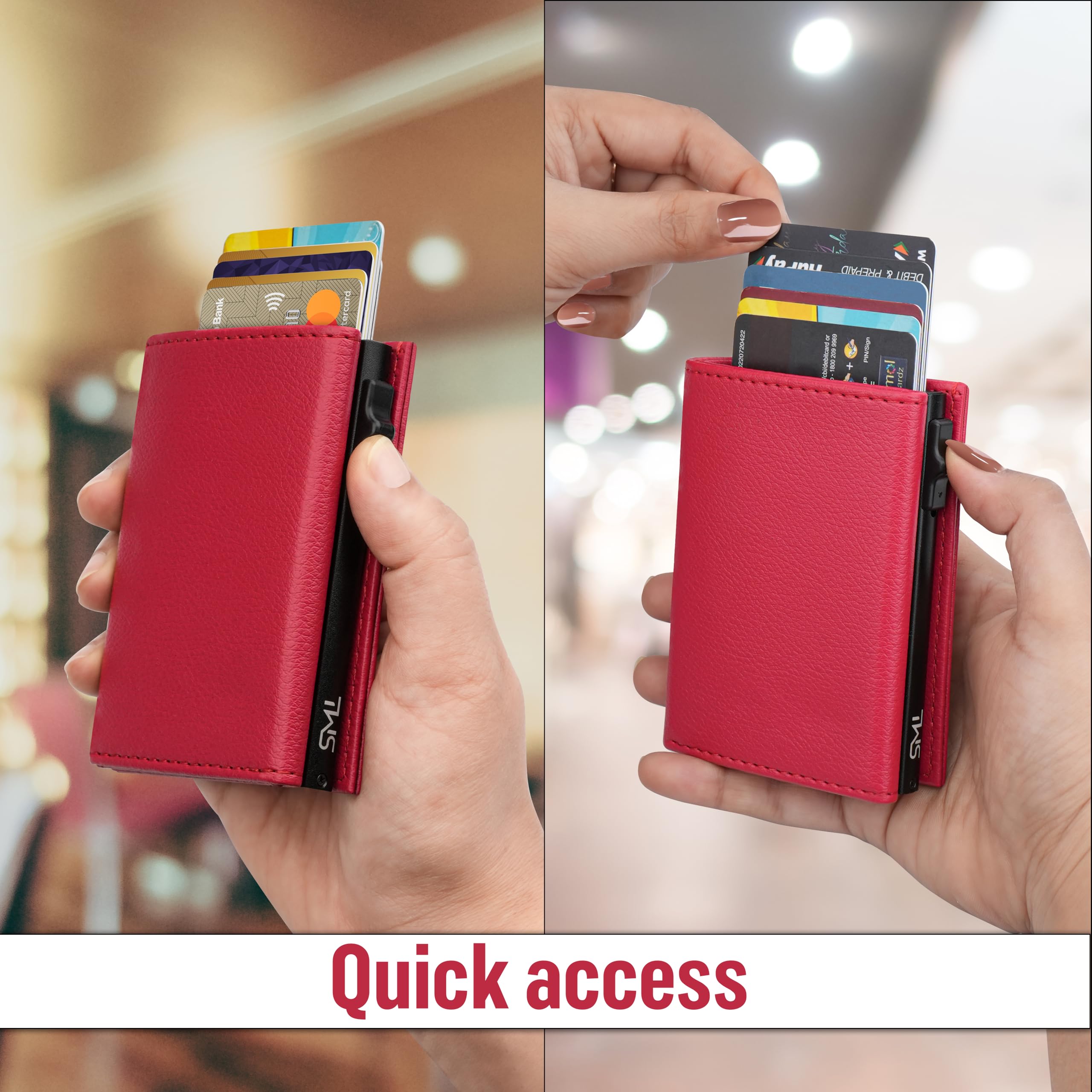 The Wallet Store Urban Pop RFID Protection Wallet Cardholder - Red