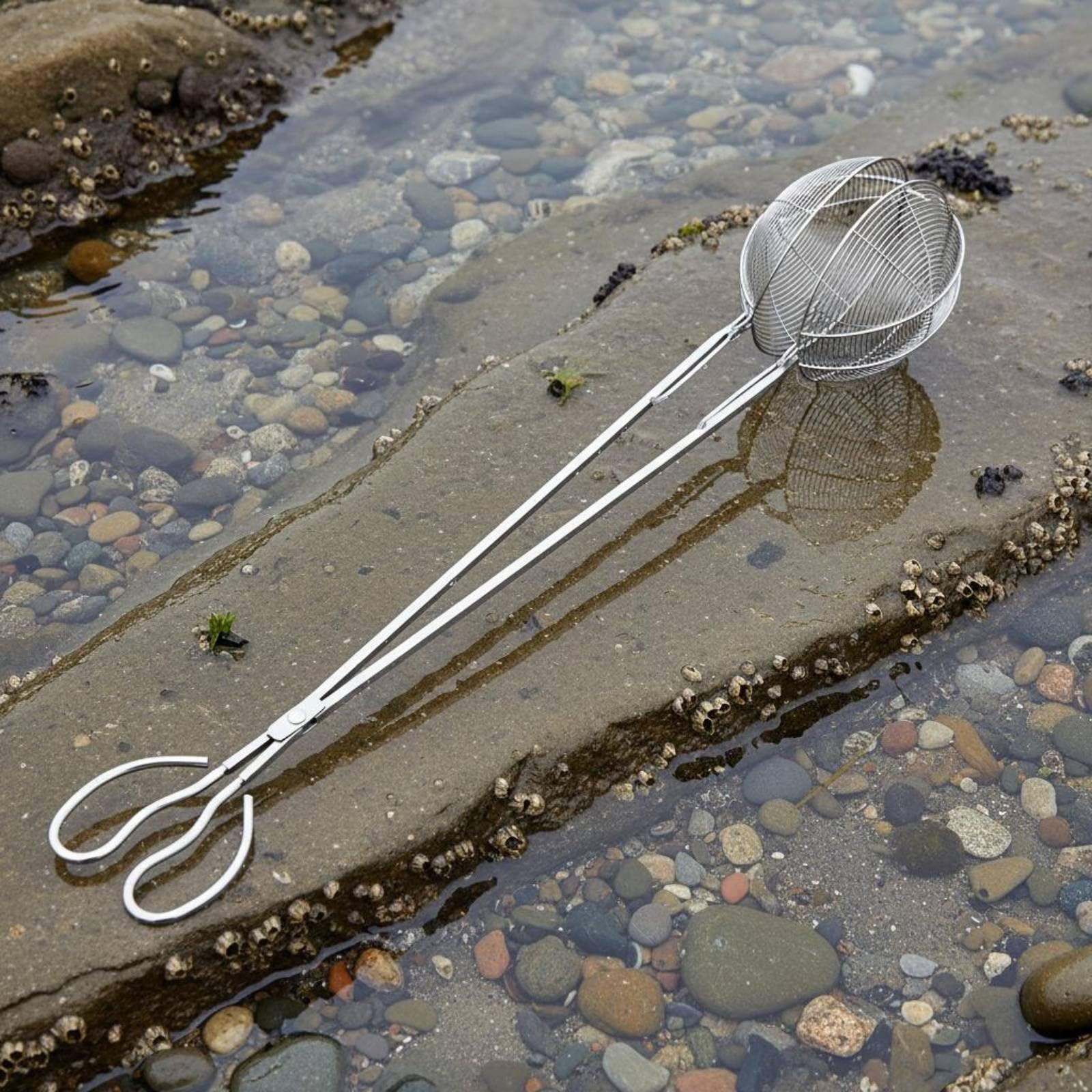 LOVIVER Pince de Pêche Extensible en Acier Inoxydable Pince de Capture Longue Pince à Poisson Pince Multifonction Acier Inox Épais Résistant Contrôle sur, 65 Cm