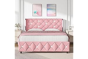 HOMBCK Full Size Pink Bed