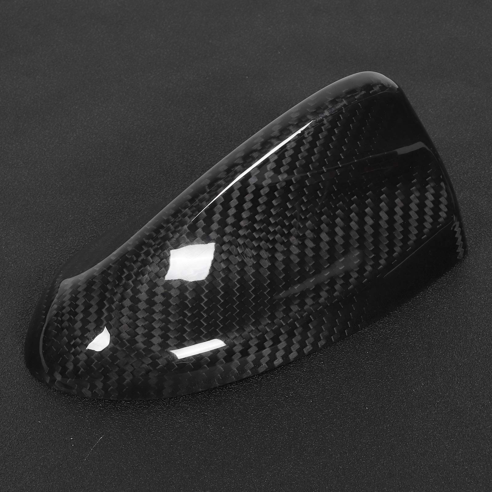 Sonew Copertura Antenna per Auto in Fibra di Carbonio Fin Trim Decorazione Lucida Adatta per/Stelvio