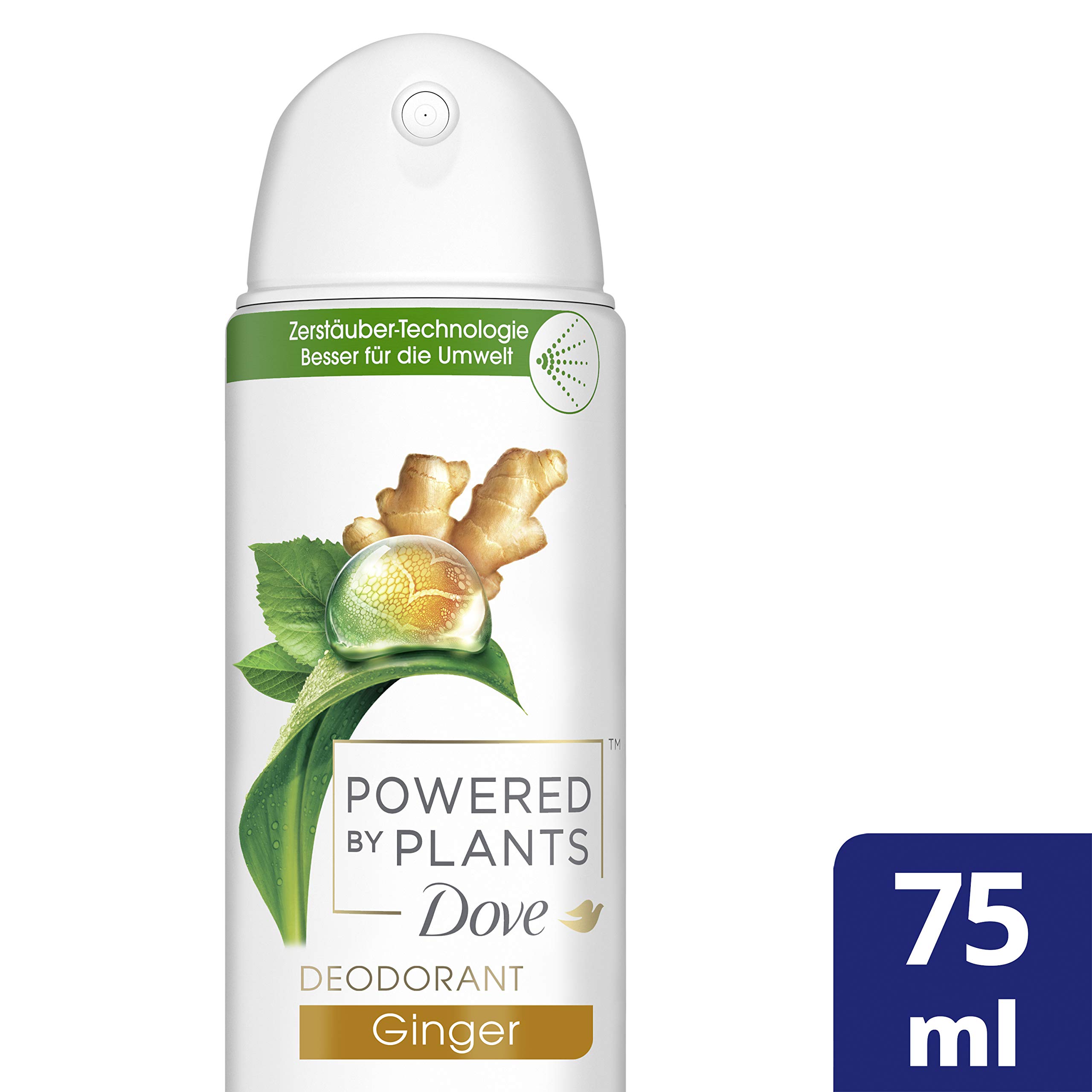 Dove Deo-Spray Powered by Plants Ginger 3x75 ml (3er Pack) ohne  Aluminiumsalze : Amazon.de: Kosmetik