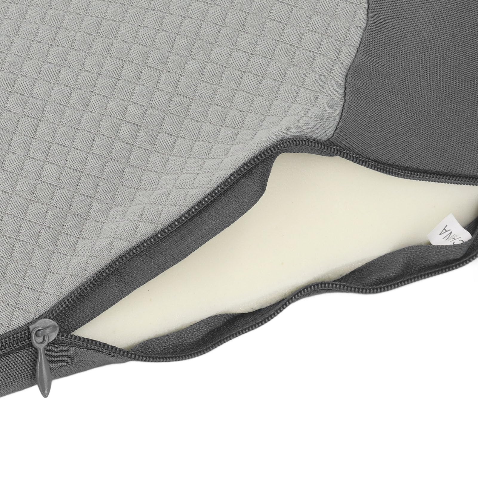 Pilipane Supporto lombare, cuscino lombare, per alleviare il dolore, ergonomico, traspirante, in memory foam, per seggiolino auto, sedia da ufficio, letto (nero e grigio)