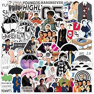 The Umbrella Academy Stickers| 50 Pcak | Vinyl Waterproof Stickers for Laptop,Bumper,Water Bottles,Computer,Phone,Hard ha...