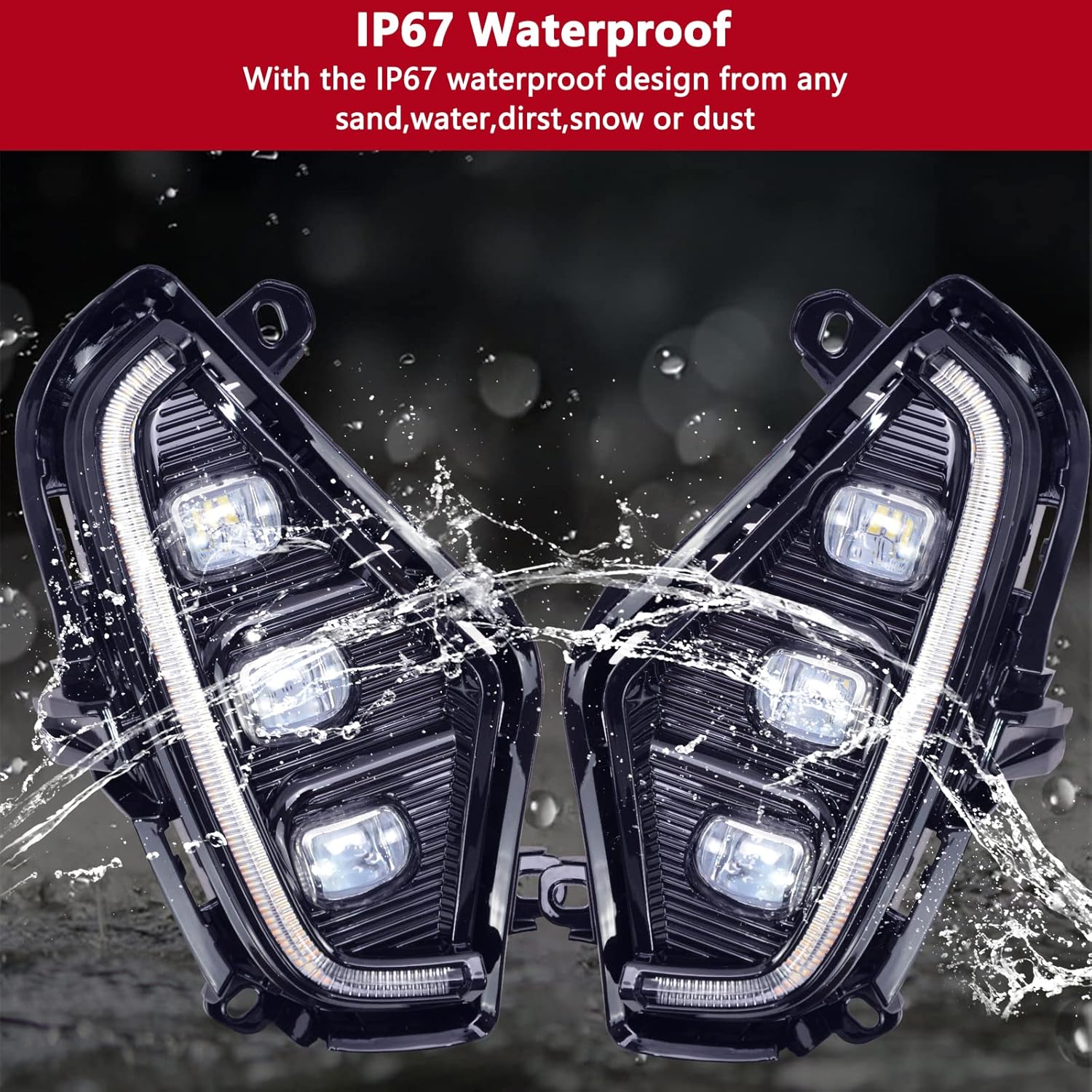 Buy LED Daytime Running Lights Fit for 20192021 Toyota RAV4 Fog Lights