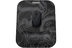Gimars Large Topographic Mousepad with Ergonomic Wrist Rest and Superfine Fiber, Non-Slip...