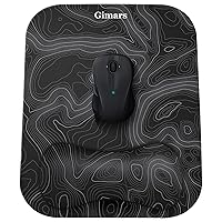 Gimars Tappetino Mouse Poggiapolsi, Mouse Pad Ergonomico in Memory Foam