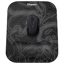 Gimars Tappetino Mouse Poggiapolsi, Mouse Pad Ergonomico in Memory Foam, 28x21cm Grande Mousepad Gaming con Supporto Poggia Polsi e Base Antiscivolo per Computer Laptop Ufficio, Mappa
