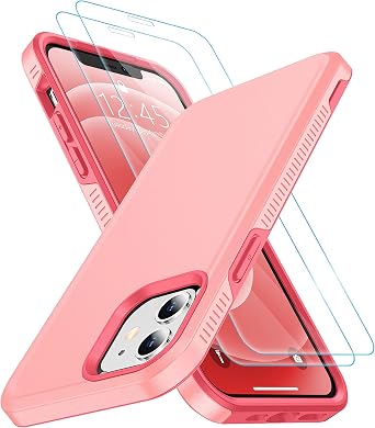 SPIDERCASE Designed for iPhone 12/12 Pro Case, 10 FT Military Grade Drop Protection, 2 pcs Tempered Glass Screen Protector, Protective Case for iPhone 12/12 Pro