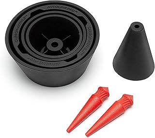 AutoLine Pro Cone and Plugs 2-in-1 Adapters | for Automotive Smoke Machine Leak Testing | Cone & Cap Plugs Function | CarbonNitrile™ | Patent Pending