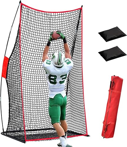 Miniatura 8 de Red de fútbol para patadas, red de fútbol, red de lanzamiento de fútbol, red de práctica de patadas de fútbol de 4 x 7 pies, red de entrenamiento de