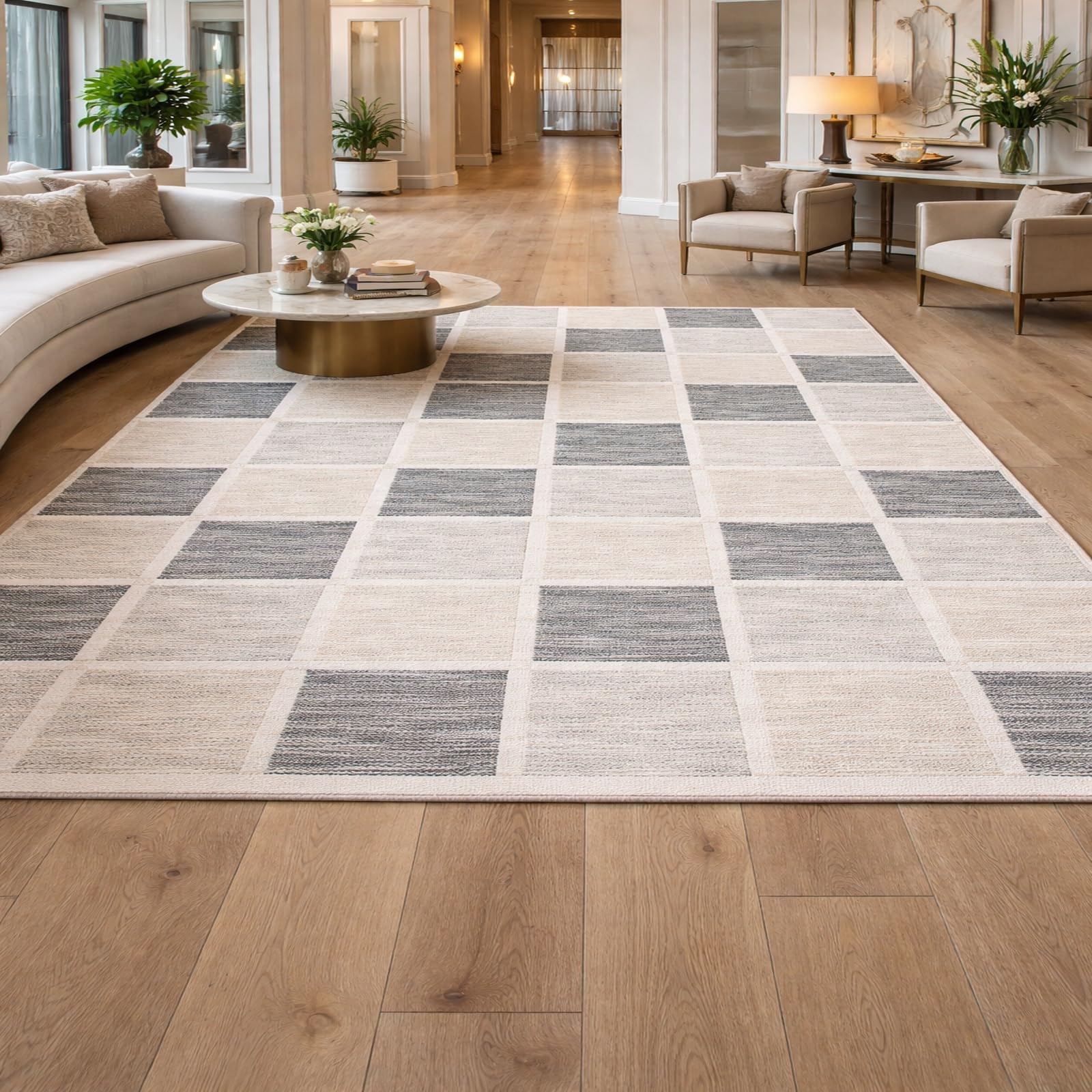 Tapis de décoration moderne tapis de salon chambre 120x200cm tapis géométrique poils ras