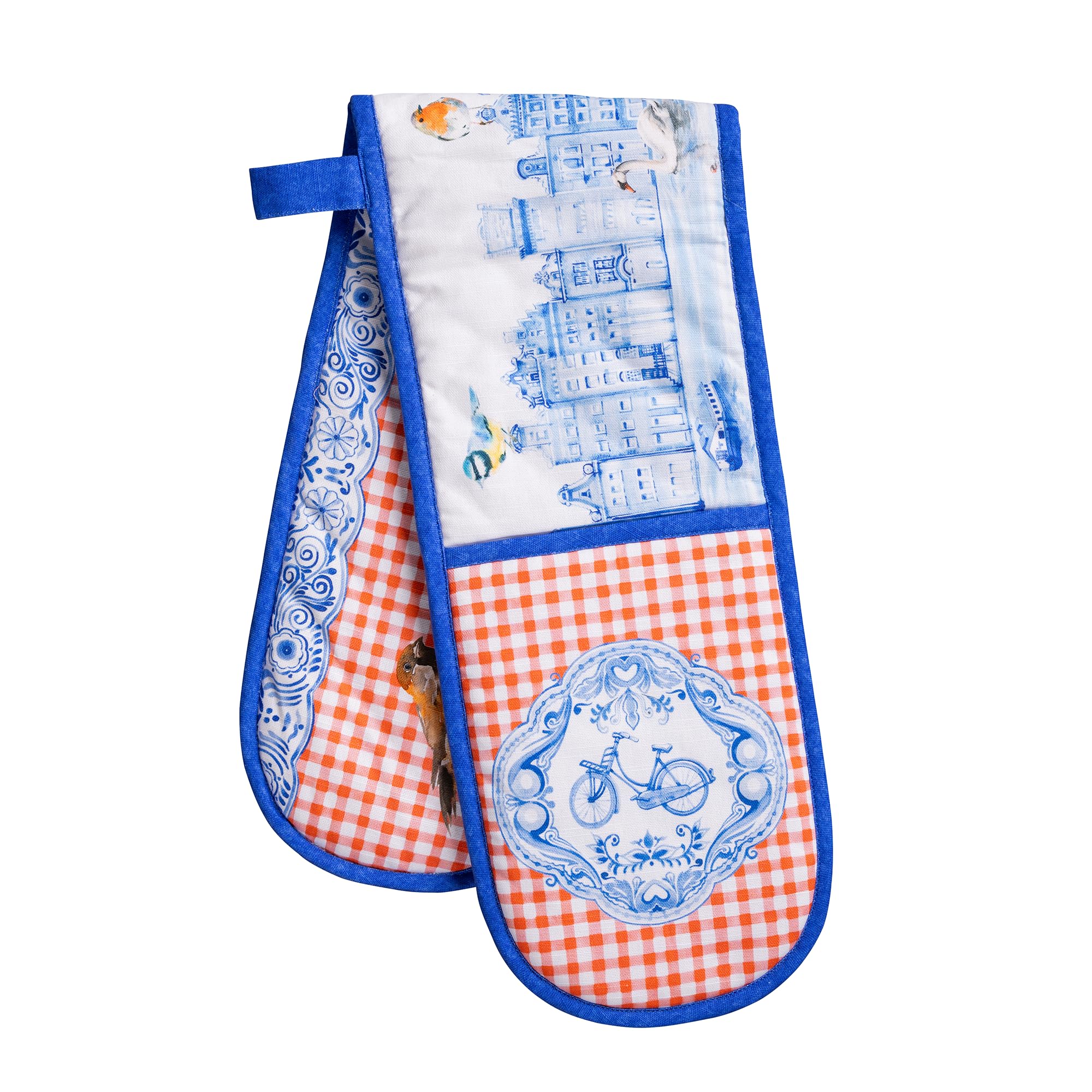 Maison d' Hermine Double Oven Mitts 100% Double Cotton Oven Glove 18 x 89cm