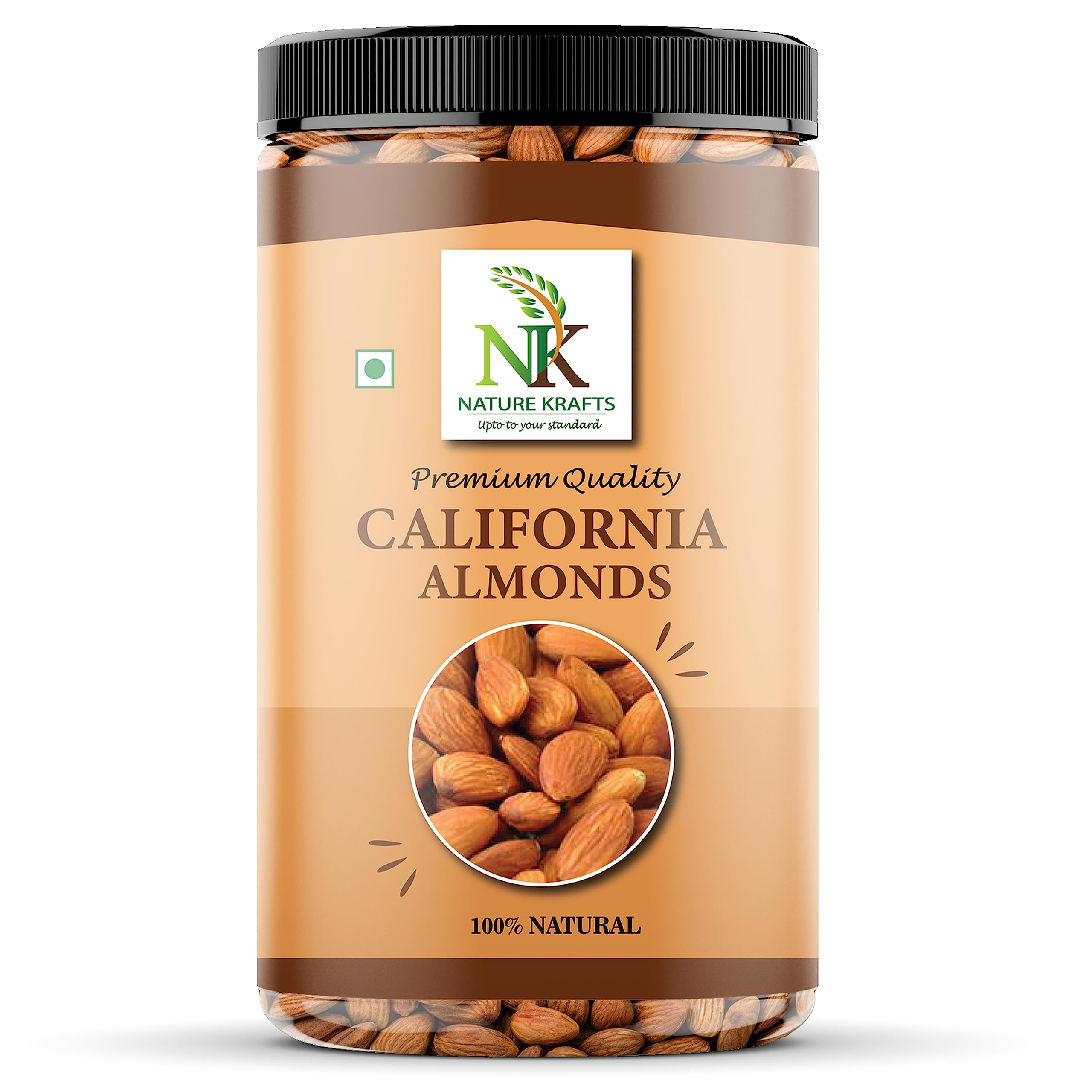 Nature Krafts California Almonds 500gm | Premium Badam Giri | High in Fiber & Boost Immunity | Real Nuts | Whole Natural Badam (Jar Pack) (B0C8PZG864) Amazon Price History, Amazon Price Tracker